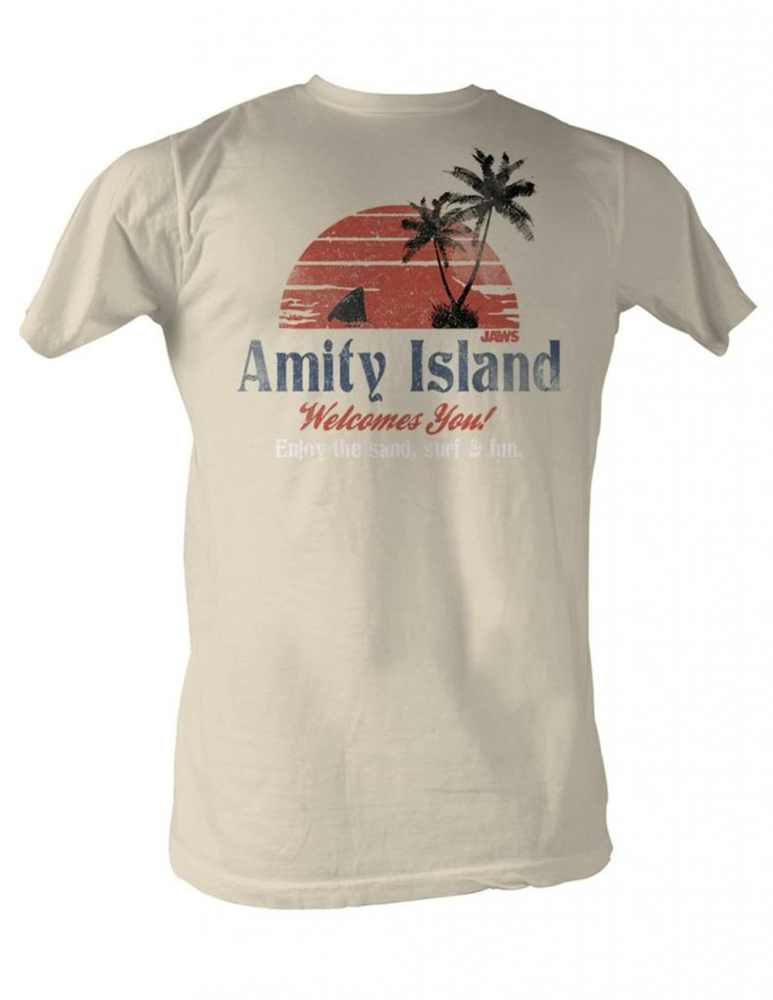 Jaws Amity Island Natural Adult T-Shirt 3XL