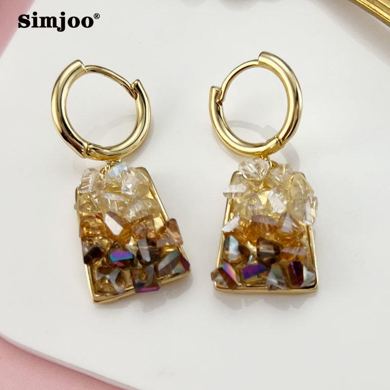 SIMJOO Fashion Versatile Temperament Geometric Ladies Earrings