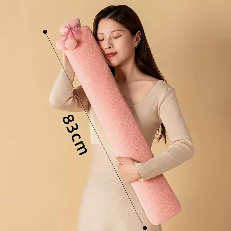 Hot Water Bottle 2025 New Model Long Strip Water-Filled Hot Water Bottle Large Plush Warming Bed Gadget Gift for Girls Foot Warmer Gadget