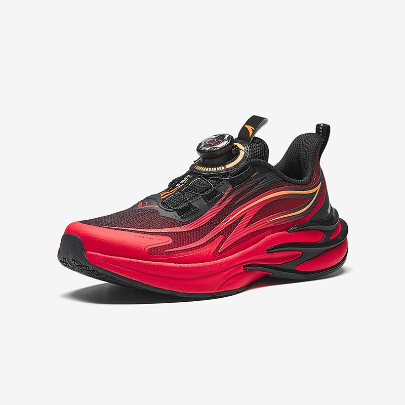 Anta Kids Flame Trendy Fashion Lightweight Shock Absorption Low-Top Running Shoes Unisex sneaker Black Red 312515517-3