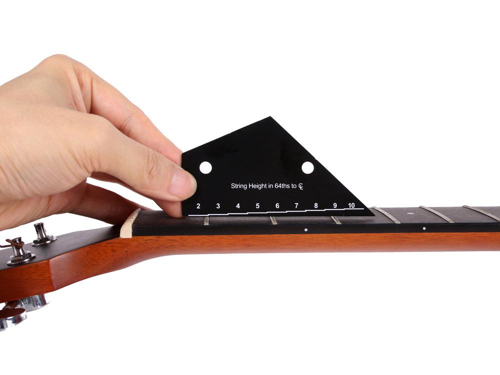 Black Electric Guitar String Height Measuring Ruler