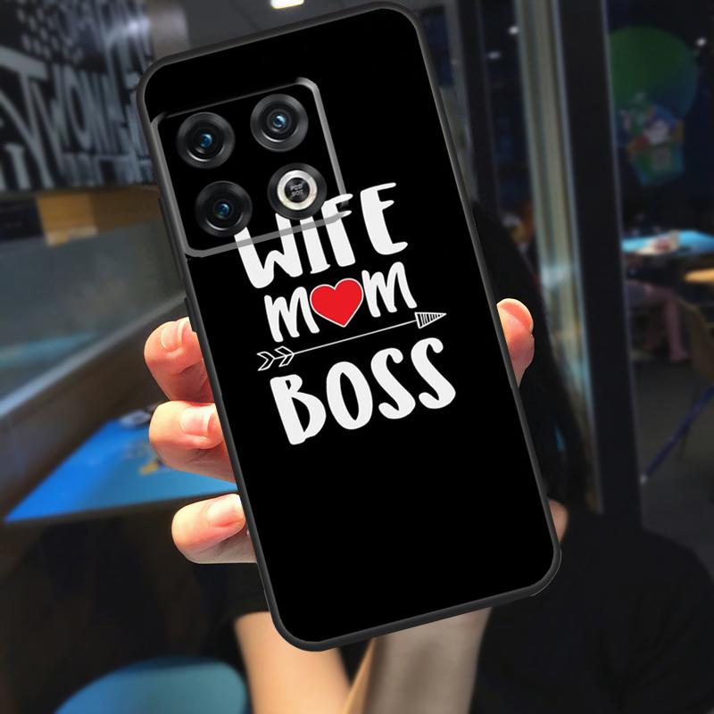Wife Mom Boss Quotes Funda For OnePlus 13 12 R 11 9 10 Pro 8T 9RT 10T OnePlus Nord 4 CE 2 3 Lite N30 N20 Case
