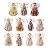 Angel Hanging Display Set for Indoor Rooms, Fabric Body Panels, Wire Outline and Hanging Cord Included for Use