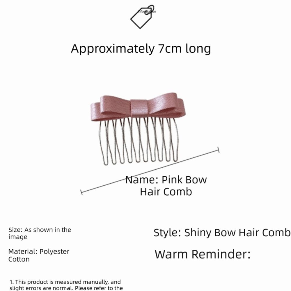 Updo Bangs Hair Clip Non-slip Broken Hair Accessories Cute Bow Hair Comb Women/Girl