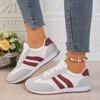 Women's Autumn Breathable Lightweight Casual Running Shoes, Fashionable Versatile Travel Sports Footwear, Available In Large Sizes.