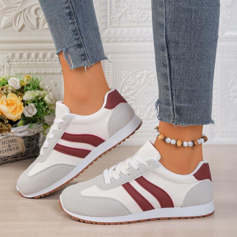 Women's Autumn Breathable Lightweight Casual Running Shoes, Fashionable Versatile Travel Sports Footwear, Available In Large Sizes.