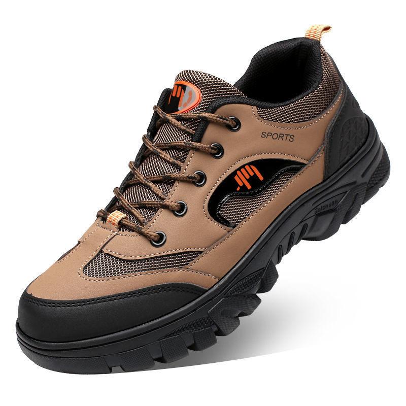 New hiking shoes labor insurance shoes men's wide head outdoor waterproof and non-slip shoes wear-resistant hiking shoes versatile
