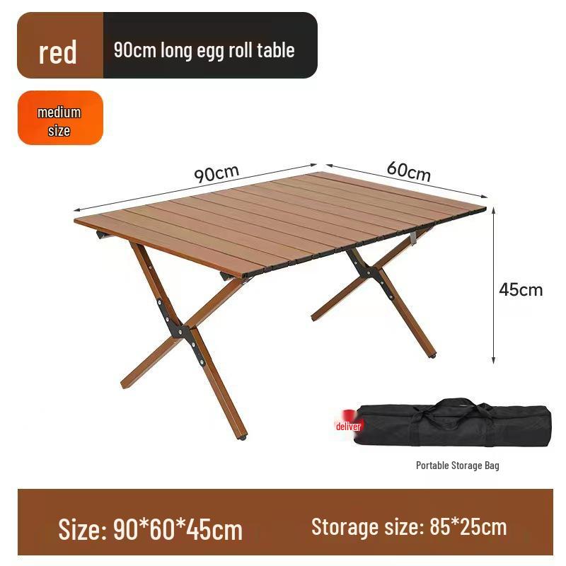 Folding Metal Carbon Steel Roll-up Camping Table and Chair Set