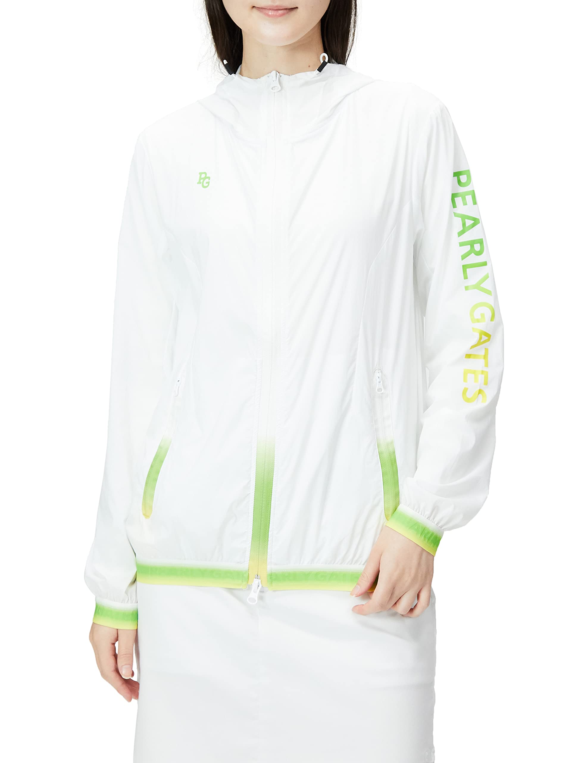 

zip blouson QUANTUM Golf outerwear 1 [Pearly Gates] Women s water-repellent (PERTEX AIR waterproof) / / 055-2220902 030_White [M]