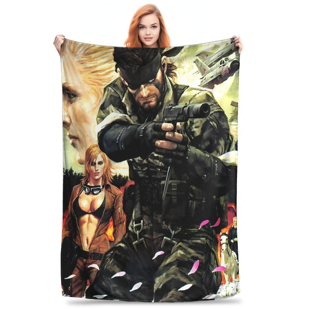 Metal Gear Solid Snake Game (1) Blanket Quality Super Soft Throw Blanket Winter Kids Outdoor Funny Bedspread