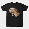 Men Black Print T-shirt Sabre-Toothed Cat (Smilodon Fatalis) No-Cut Transfer Paper Print Cotton Tshirt