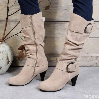Fashionable Versatile New Spring Autumn Mid Length Boots Elegant Simple High-heeled Women's Shoes Minimalist Comfortable Boots