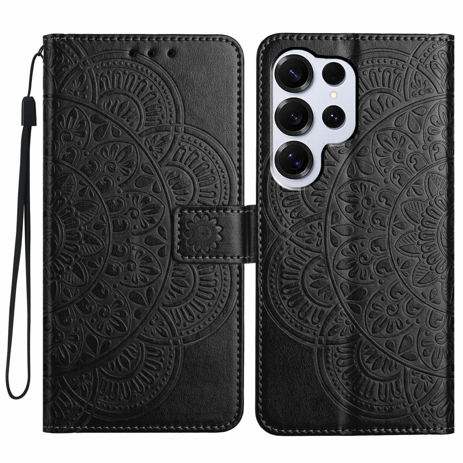

For Samsung Galaxy S26 Ultra Leather Case with Card Slots Mandala Pattern Phone Cover Stand