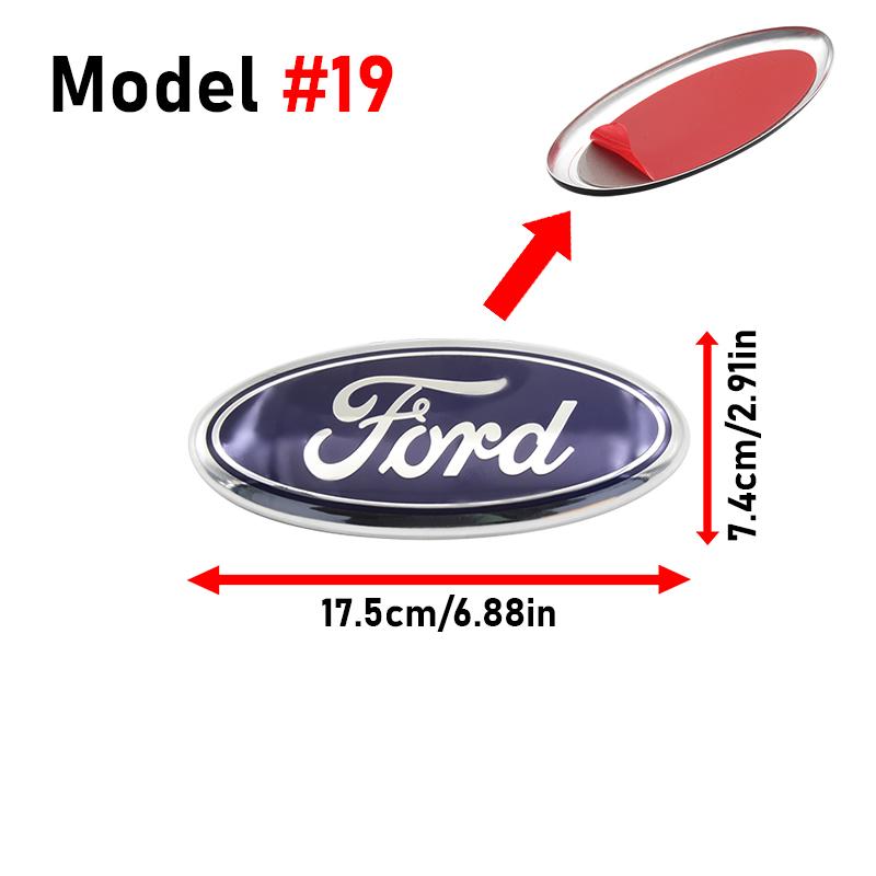 Car Logo Front Grille Badge Trunk Cover Sticker Decal Accessories For Ford Fiesta ST Fusion Explorer Escape Shelby Edge Kuga MK6