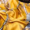 Women S Elegant Peony Printed Silk Like Scarf Fashionable Shawl