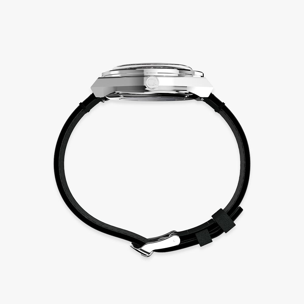 TIMEX Q TIMEX X NASA Vintage Black Leather Watch 40mm TW2Y56800