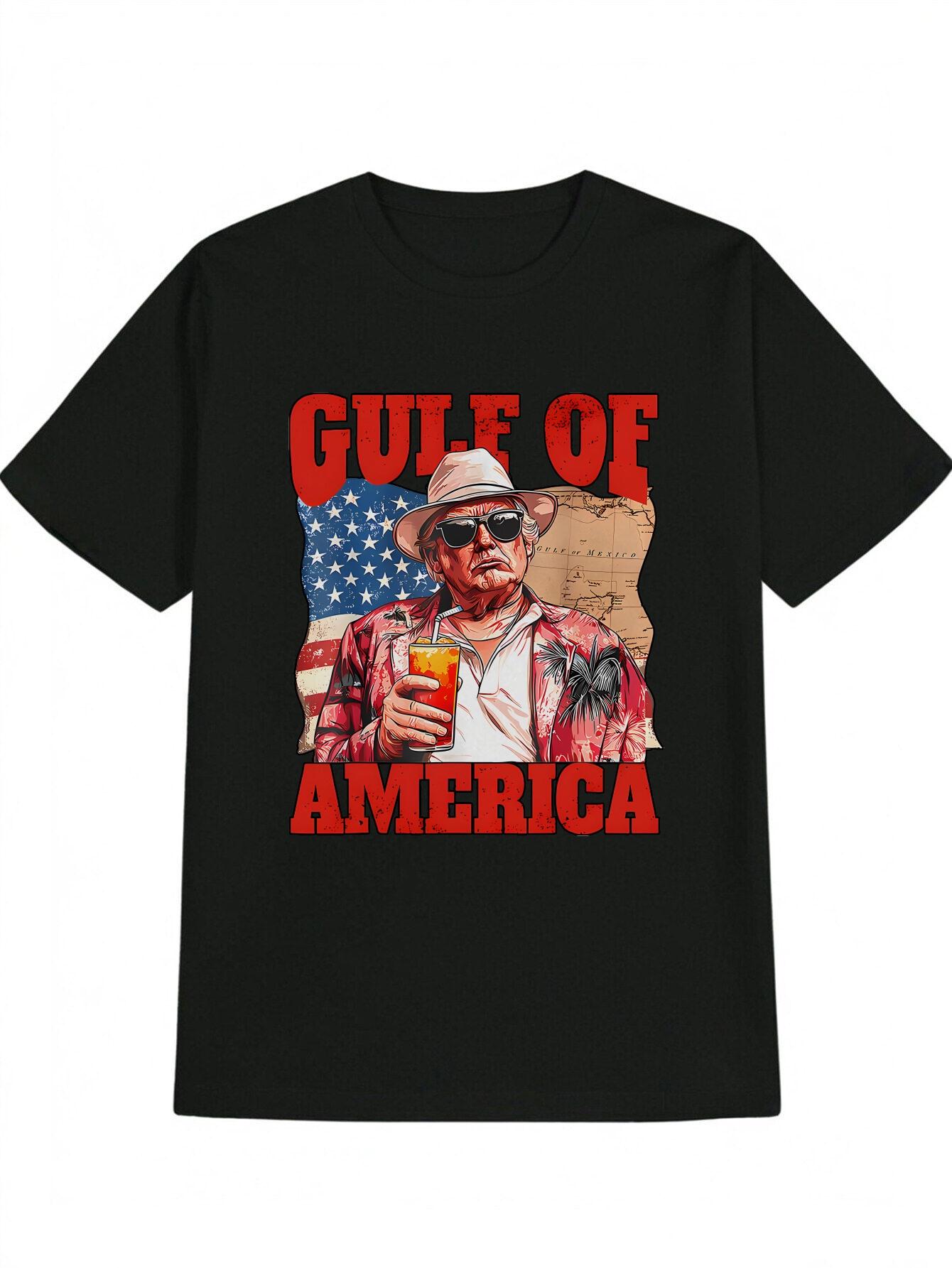 Patriotic Gulf of America Graphic T-shirt - Red S