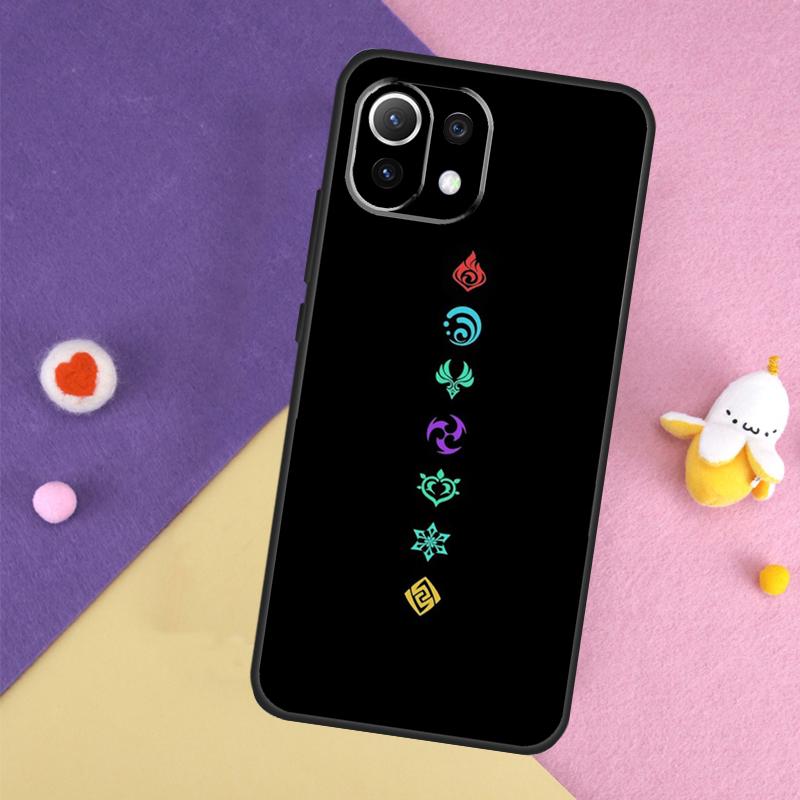 Genshin Impact Elements Case For Xiaomi 15 Ultra 13 14 14T 11T 12T 13T Pro POCO X7 Pro X3 X5 X6 F5 F6 M6 Pro Cover