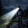 Motion Sensor Wearable LED Headlight Touch Control Glasses Headlamp  Night Fishing