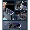 180W Retractable Car Charger 5-IN-1 Bluetooth Car Kit FM Transmitter Fast Phone Charger Handsfree Call U-disk Aux with LED Light