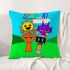 Game Sprunki Cushion Cover Natural Linen Pillowcase Set AllinOne Decor Cushion Cover for Sofa Bedroom Chair