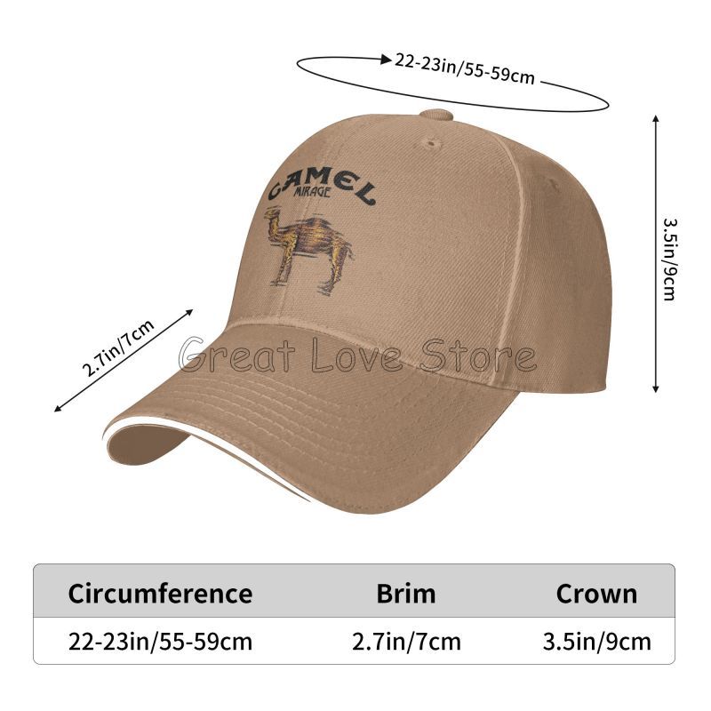 Kamel Mirage Band Druck Baseballkappen Unisex Verstellbar Sandwich Hut Vintage Outdoor Sommer Reise Sonnensnapback Kappe Dropshipping