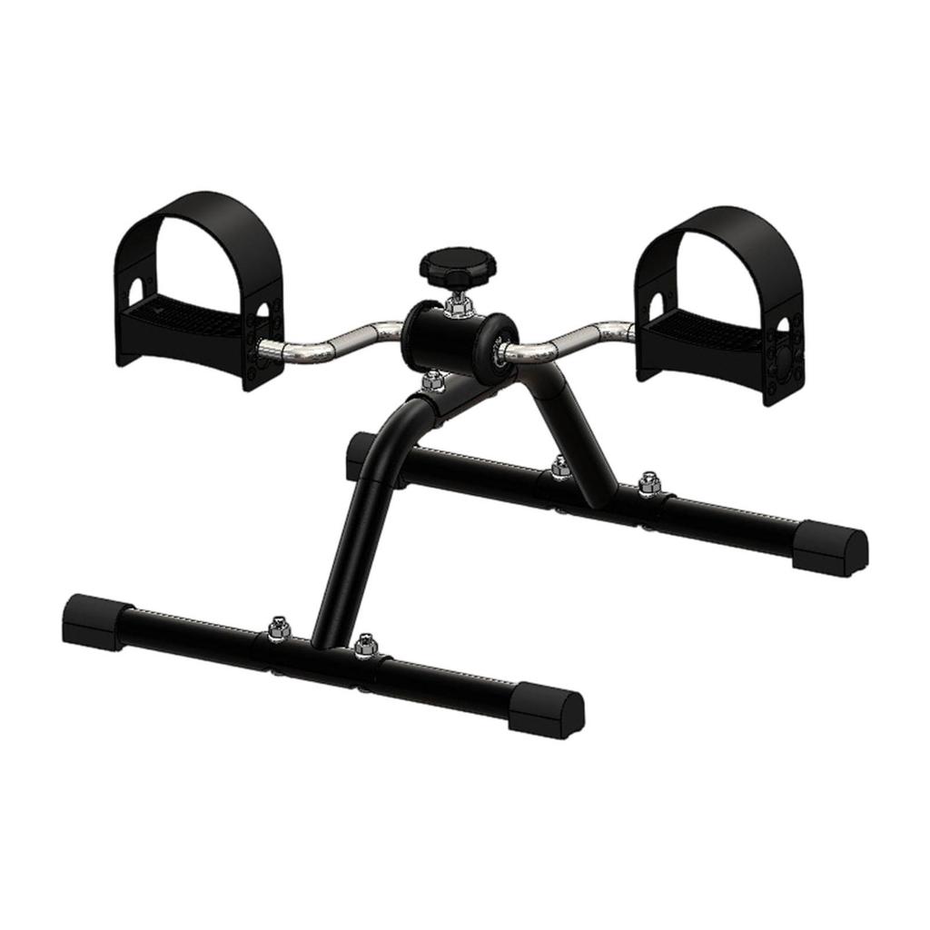 Mini Exercise Bike Sitting Down Cardio Step Machine for Office Indoor Sports Black