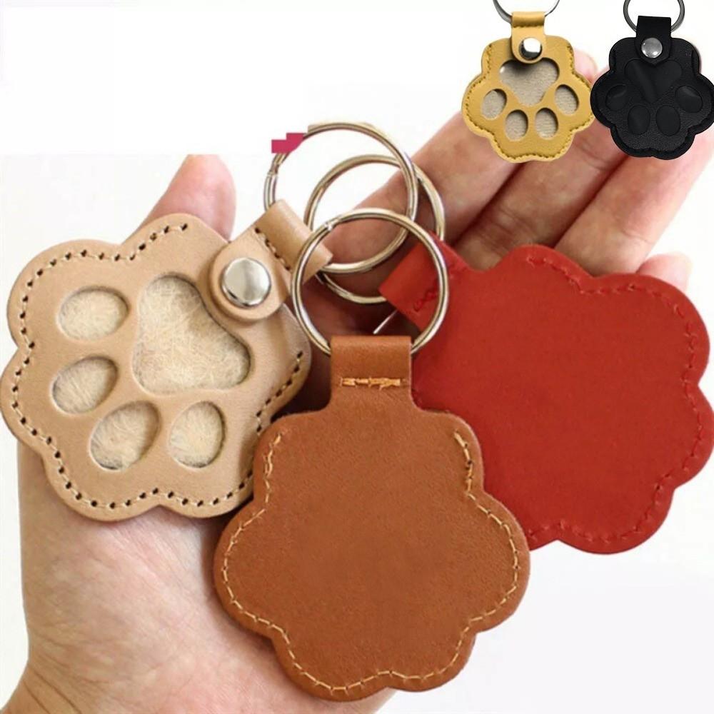 Kitty Cat Claw Keychain Creative Dogs Paw Pendant Exquisite Pet Hair Storage Bag  Backpack Decor