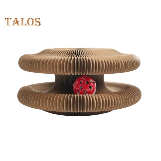 

Волшебный орган, доска для кошачьих когтей, интерактивная игрушка-когтеточка для кошек с колокольчиком, гофрированная бумажная когтеточка для домашних кошек коричневый