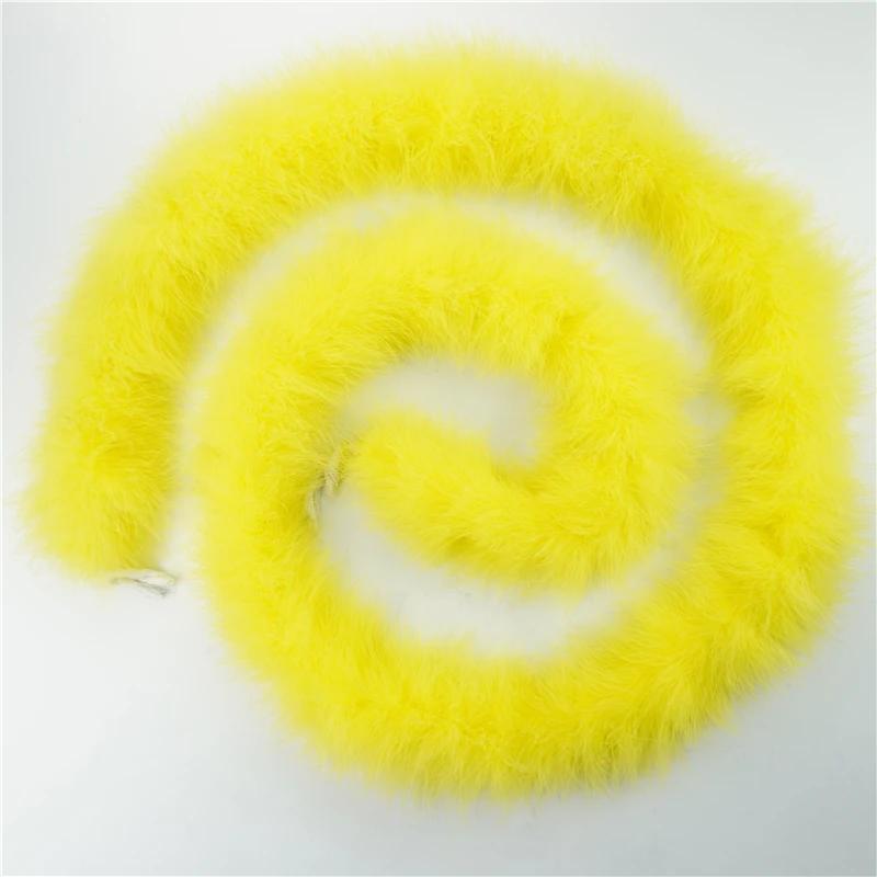 

2Meters Turkey Feathers Boa Thick 50Grams Feather for Crafts Needlework Fringe Trim Boas Strip Carnival Wedding Decoration Decor жёлтый
