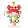 Puzzle Early Education Crab Pulling Rope Pulling Soothing Doll Bed Bells Handcart Baby Cart Ringing Pendant For 0-3 Year Old Baby Toy Playsets