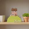 Houten Huis Ornament Creatieve DIY Kleine Decoratie Handgemaakt voor Kinderen, Knutselaars, Bureau,