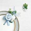 6Pcs Multipurpose Wedding Boutonniere Artificial Flower Wrist Corsage for Wedding Anniversary Party Table Centerpieces