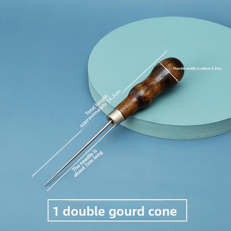 Old-fashioned Solid Wood Hole-making Spools, Hand-made Hole-drilling for Shoes, Perforation for Shoe Laces, Patching Shoes, and Shoe Repair.