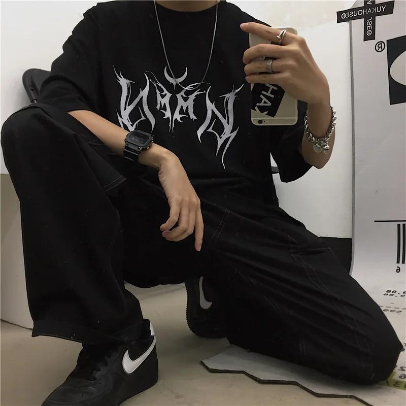 

Летняя мужская футболка, хлопковая футболка, модная повседневная футболка, уличная мужская футболка с круглым вырезом и короткими рукавами, люксовая брендовая женская одежда 2024 XXXXXL чёрный