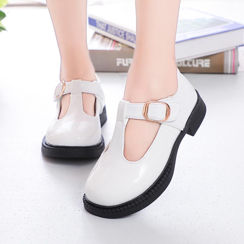Children's Girls Princess Leather Flats - Soft Sole Spring/Autumn 2026 Student Performance Shoes