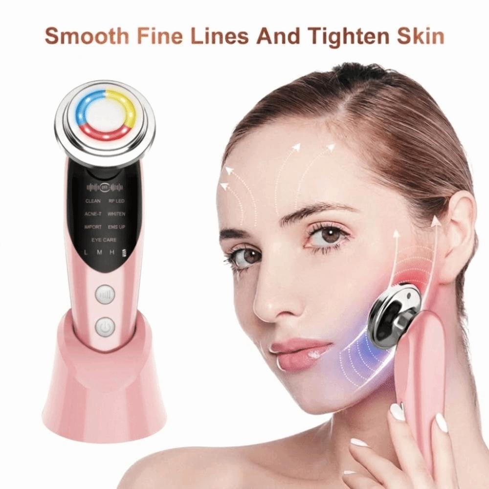 EMS Microcurrent Facial Lifting Machine 7 in 1 Face Skin Rejuvenation Device Neck Firming