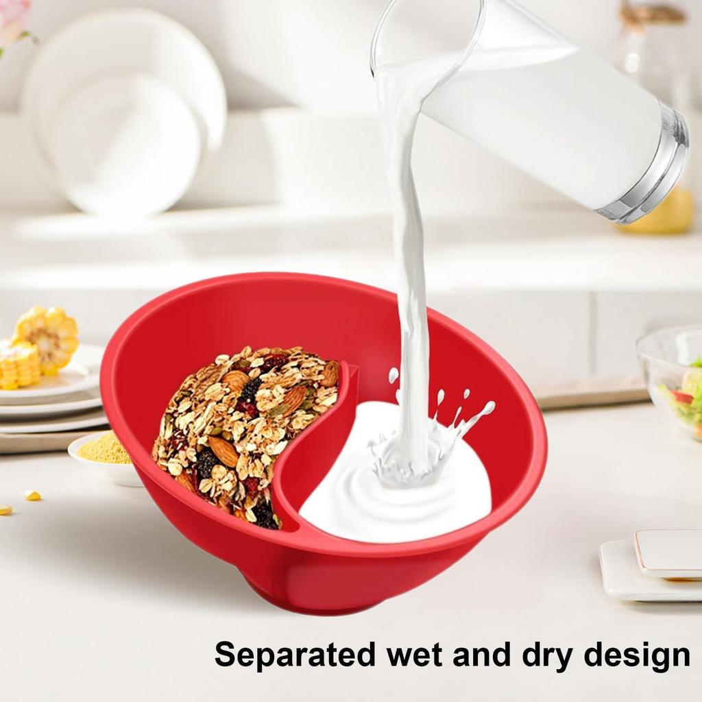 Cereal Bowl Dry and Wet Cereal Bowl for One Person Breakfast Tableware Home Plate Milk Bowl Snack Bowl Dinnerware