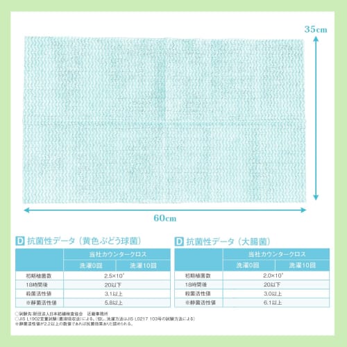 Hashimoto Cloth Counter Cloths, Thin, 100 Sheets (35 X 60 Cm), Green, 2UG, Disposable, Absorbent, Quick-Drying, Hygienic, for Dish Wiping, Home and Co
