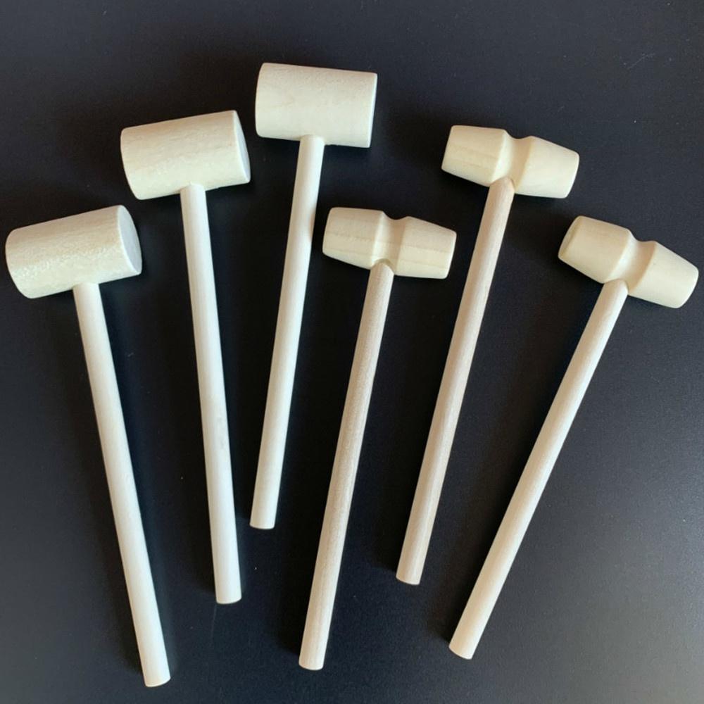 10pcs Wooden Hammer Mallet Crab Lobster Seafood Crackers Leather Craft Jewelry Making Crafts Kids' Dollhouse Supply