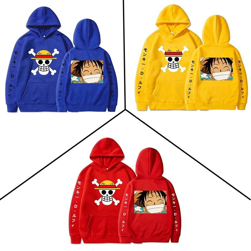 Anime Street Clothing 2024 New Luffy Hoodie Men's and Women's Hip Hop Top Casual Sports Shirt
