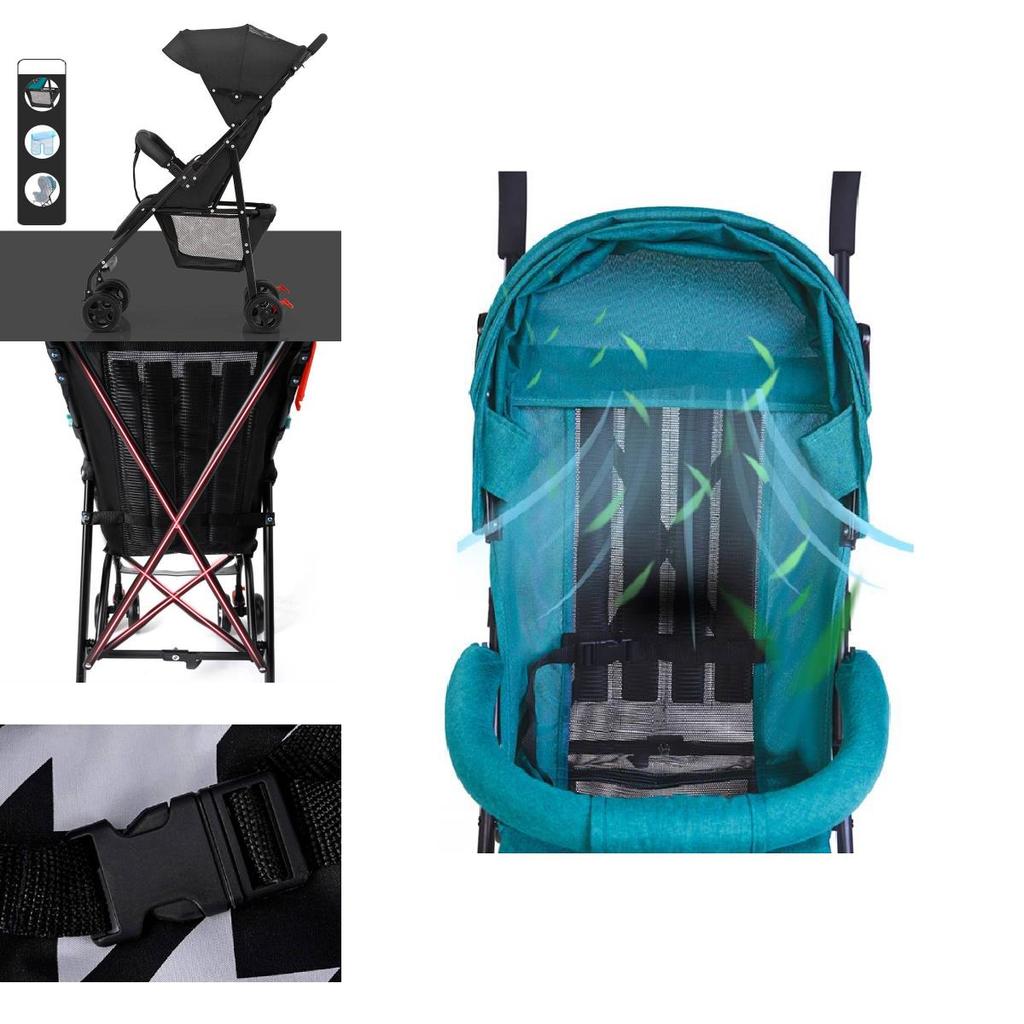 Stabiler Stahlrahmen Kinderwagen Praktisches faltbares Regenschirmdesign für Reisen