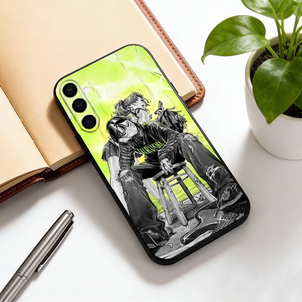 The Green Yuri Guy KiniOto Manga Phone Case For Samsung Galaxy A73,A72,A71,A70,A53,A52,A51,Soft Silicone Black Cover