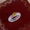 Valentine's Day Gift Chalcedony Finger Ring Women's Accessories Chinese Style Ring Flowers  Ring