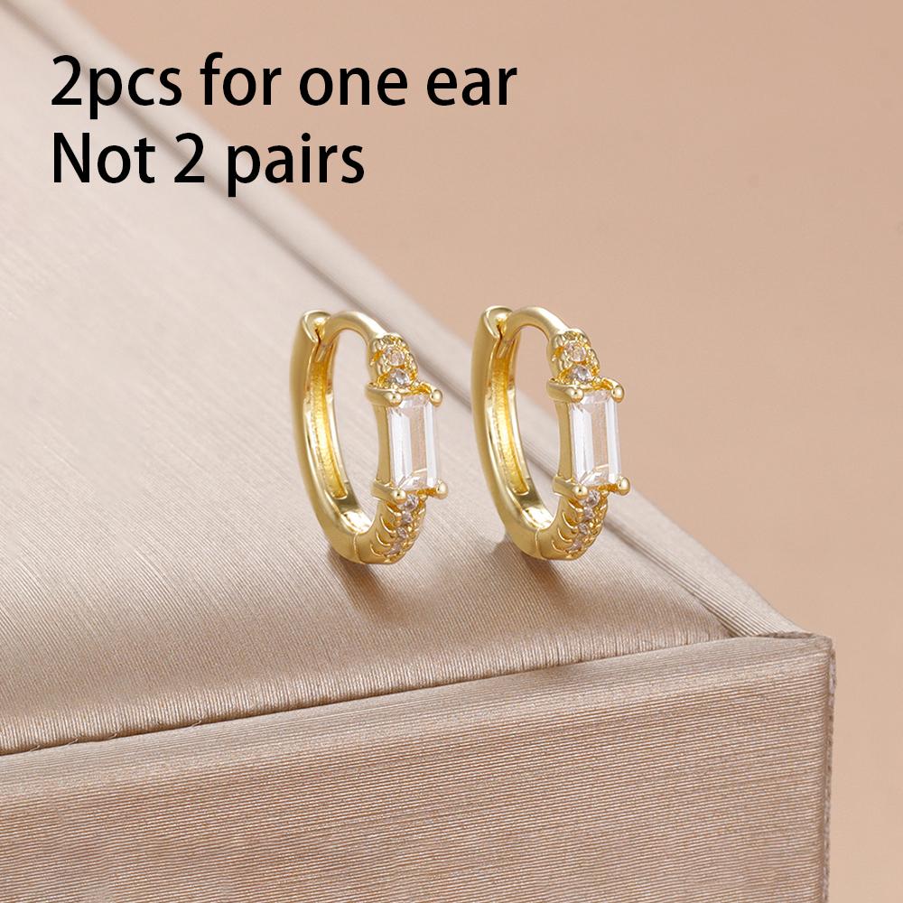 Exquisite Multicolor Crystal Flower Hoop Earrings for Women Girl Stainless Steel Fashion Korean Wedding Romantic Jewelry Gifts