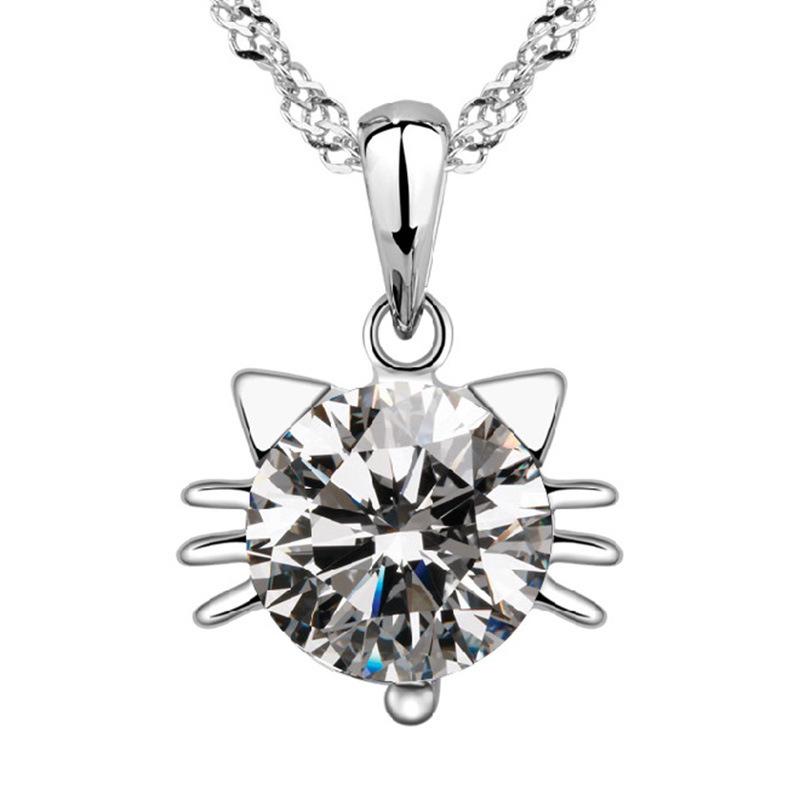 Korean Cute Cat Elf Pendant Necklace - Short Fashion Clavicle Chain for Women