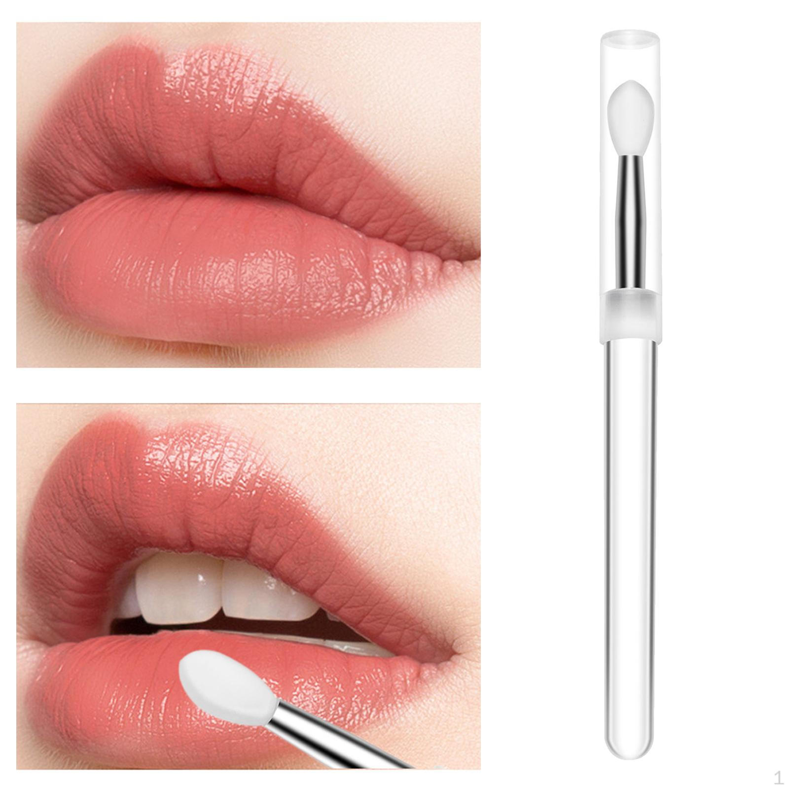 

Lip Brush Scrub ,Professional, with Cover ,Lipstick Applicator Makeup Brushes for