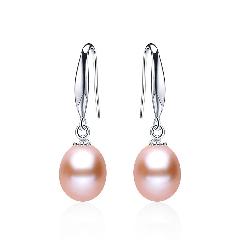 New Arrivals Natural Freshwater Cultured Pearl Drop Earrings for Women 925 Silver Earrings Wedding Jewelry