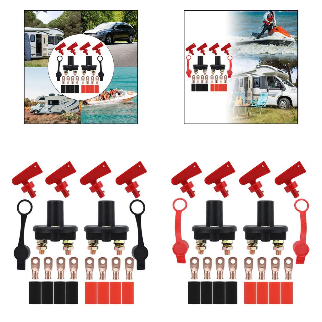 Battery Disconnect Switch 2 Hole Battery Isolator Switch Sturdy Accessories for Vehicles RV UTV Repair Parts Professional