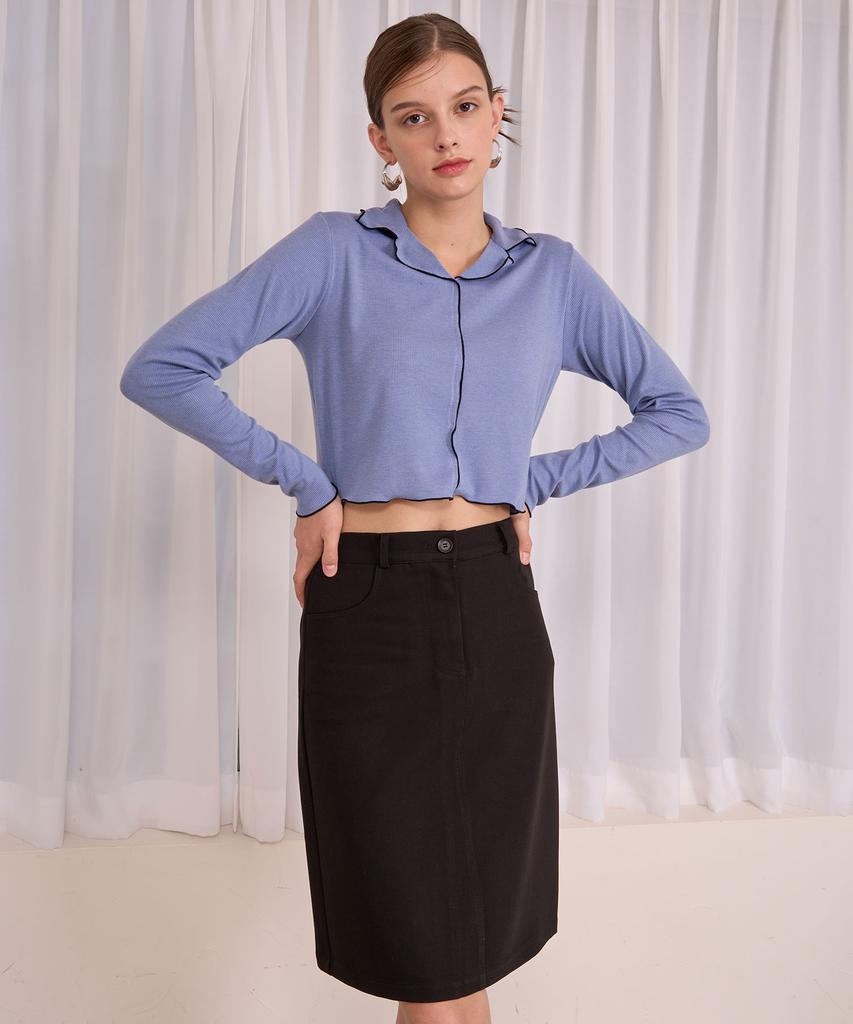 BIBYSEOB Stitch Skirt Black [T23]